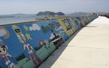 庵川防波堤壁画